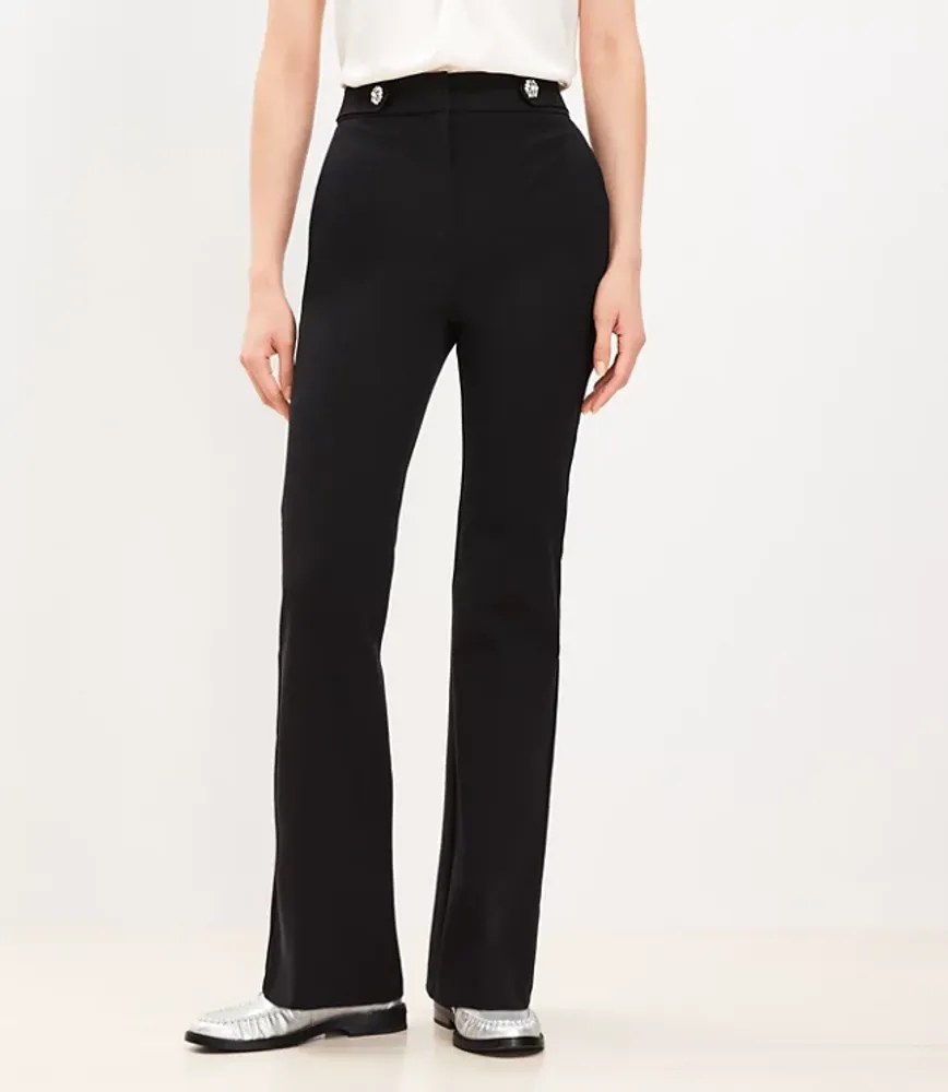 High Rise Flare Pants in Bi-Stretch