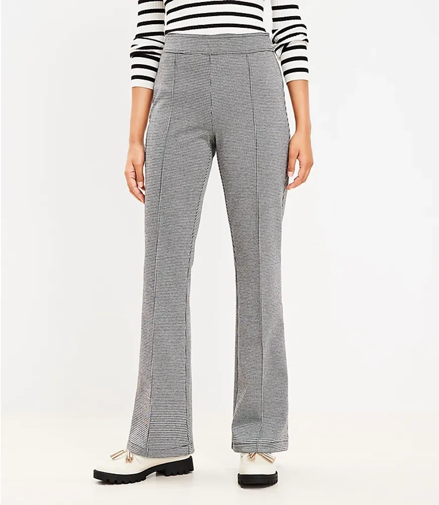 Pintucked Pull On Flare Pants in Sculpting Ponte