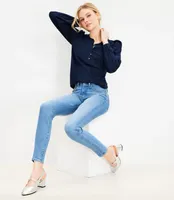 Petite Mid Rise Skinny Jeans Classic Wash