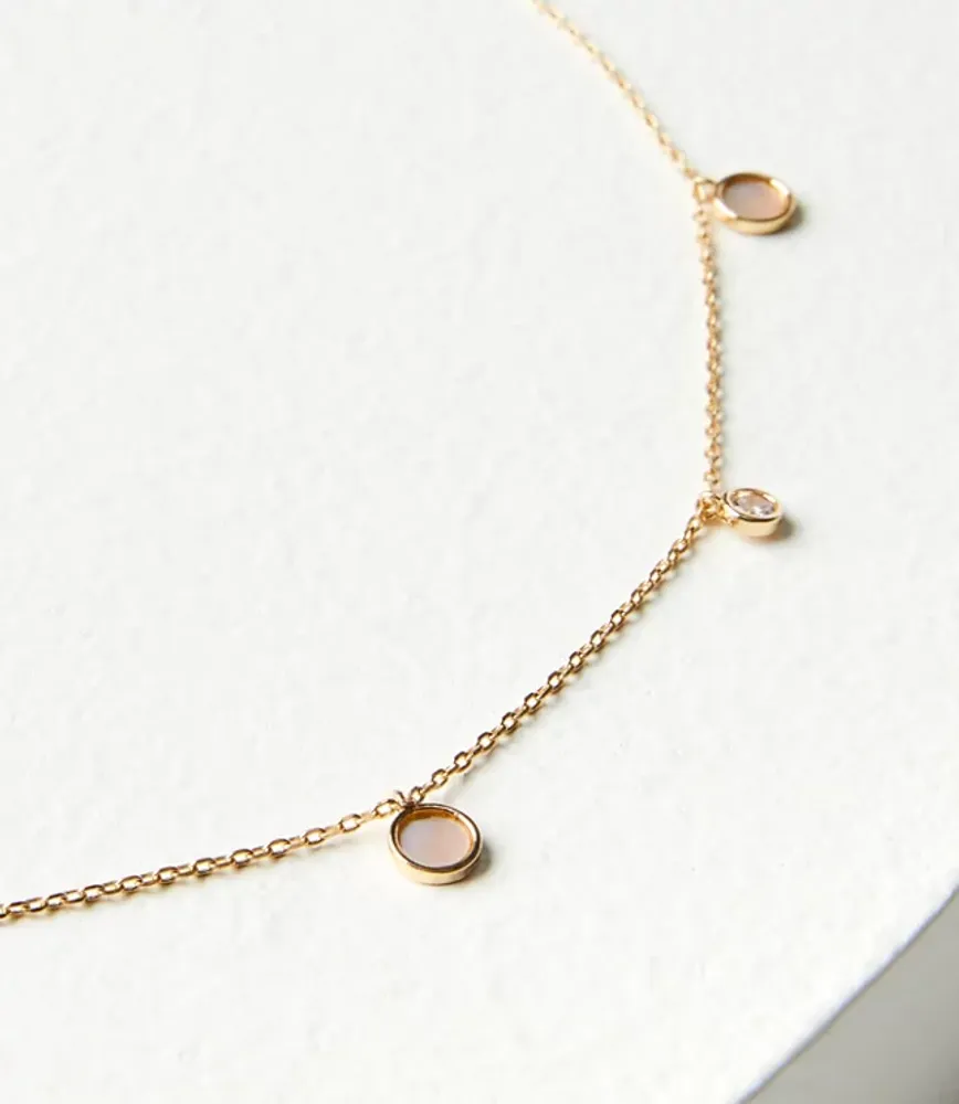Mother Of Pearl Delicate Shaker Necklace