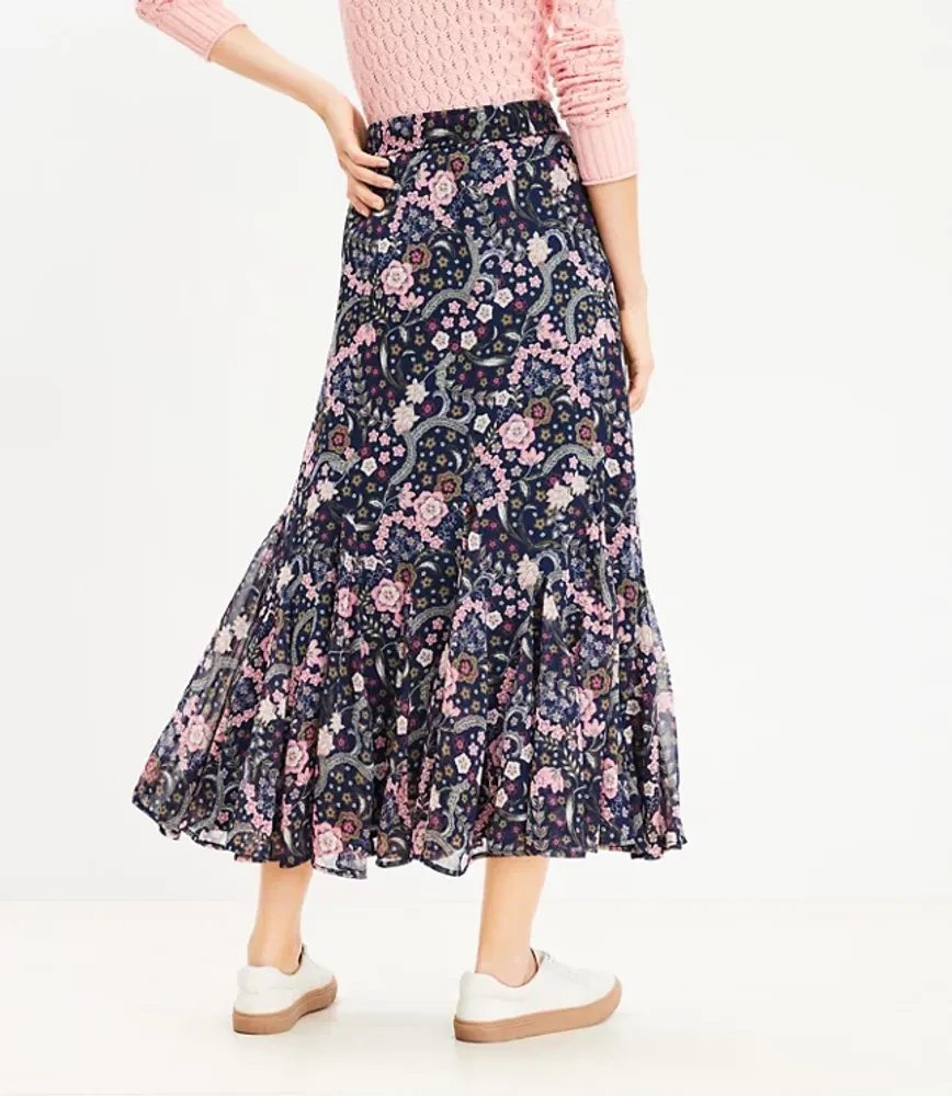 Bloom Godet Midi Skirt