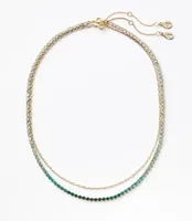Ombre Layered Tennis Necklace
