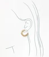 Crystal Inset Hoop Earrings