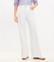 High Rise Wide Leg Jeans White