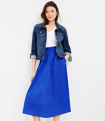 Poplin Midi Skirt