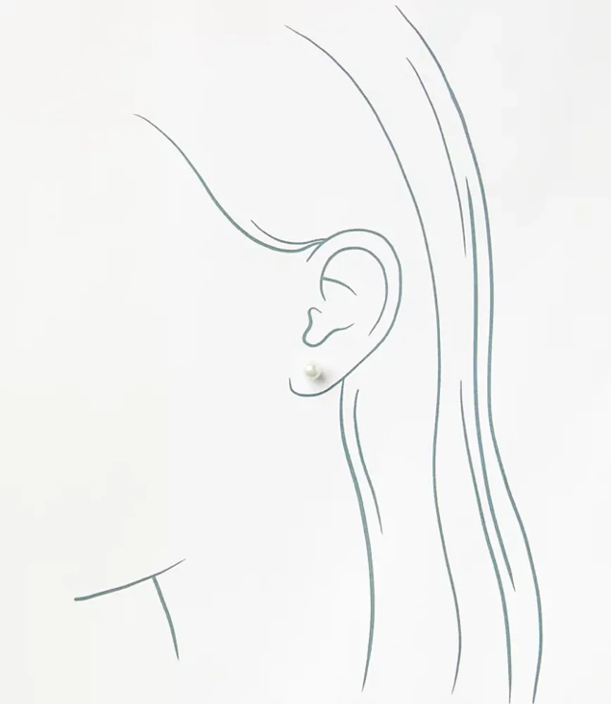 Pearlized Crystal Stud Earring Set