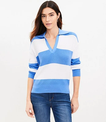 Rugby Stripe Collared Sweater