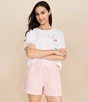 Lou & Grey Gingham Jacquard Shorts