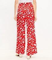 Pull On Wide Leg Pants Plumeria Twill