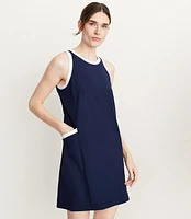 Lou & Grey Tipped Wanderweave Mini Pocket Dress