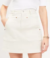 Petite Carpenter Denim Skirt Popcorn