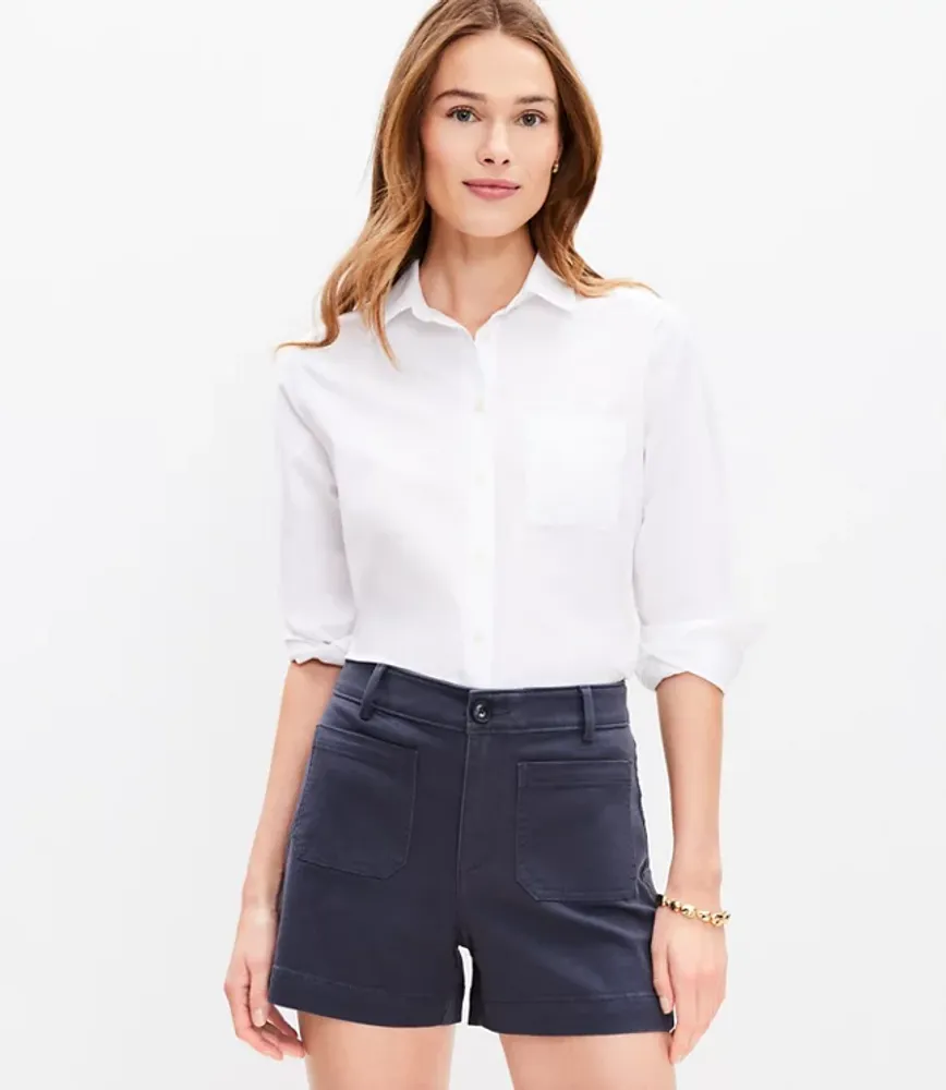 Loft Petite Palmer Shorts Twill