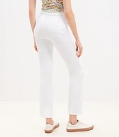 High Rise Kick Crop Jeans White