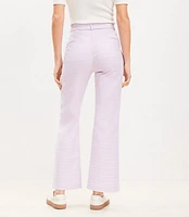 Petite Belted Sutton Kick Crop Pants Gingham