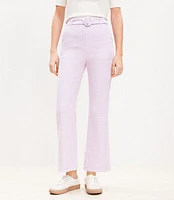 Petite Belted Sutton Kick Crop Pants Gingham