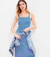 Stripe Ribbed Bra Maxi Dress