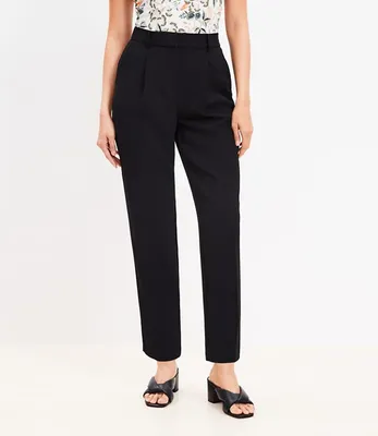 Tall Pleated Tapered Pants Crepe