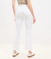 Petite Curvy High Rise Kick Crop Jeans in White