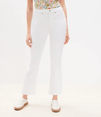 Petite Curvy High Rise Kick Crop Jeans White