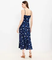 Floral Cowl Neck Maxi Slip Dress