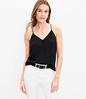 Petite Covered Button Strappy Cami