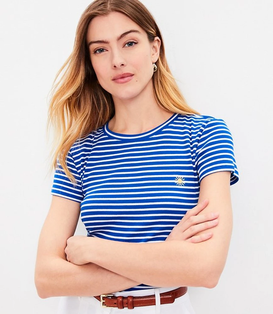 Sun Stripe Ribbed Tee