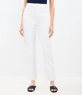 Petite Curvy High Rise Slim Jeans White