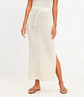 LOFT Beach Crochet Maxi Skirt