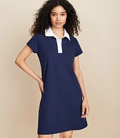 Lou & Grey Jersey Polo Mini Dress