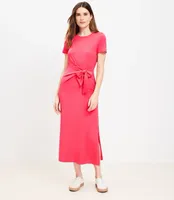 Side Tie Midi Dress