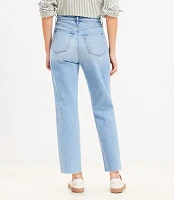 Petite Curvy High Rise Straight Jeans Classic Mid Wash