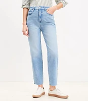 Petite Curvy High Rise Straight Jeans Classic Mid Wash