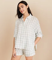 Lou & Grey Gingham Triple Cloth Shirt