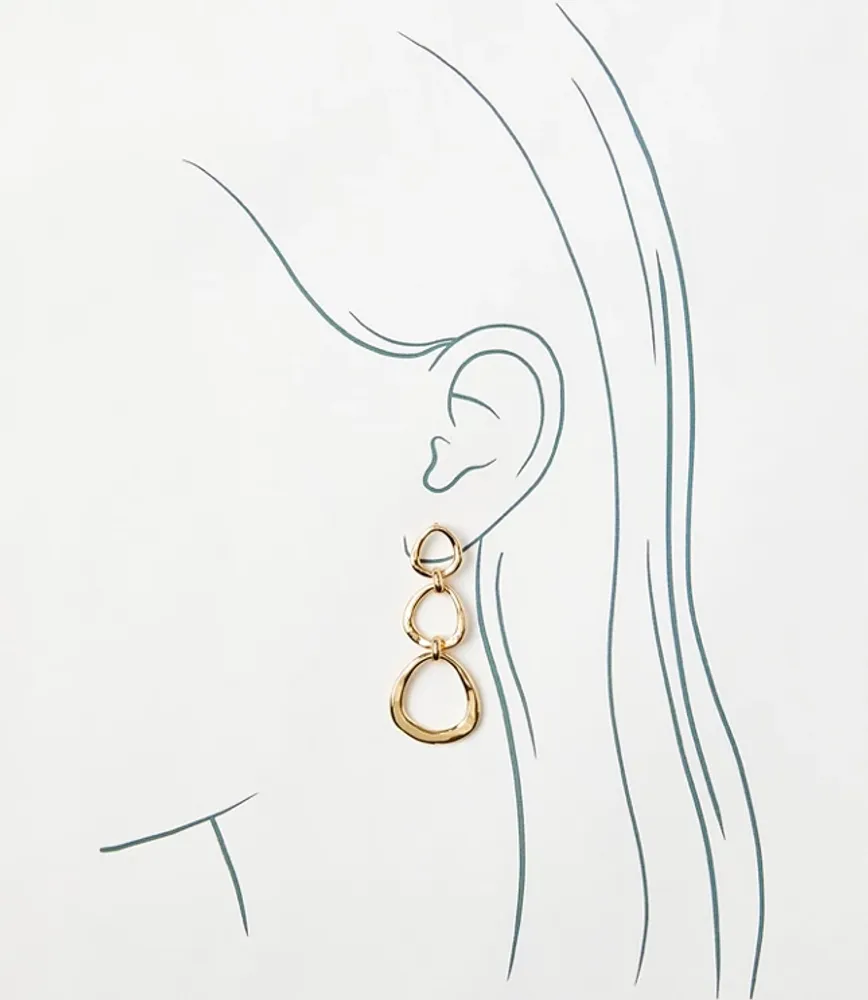 Modern Circle Link Earrings
