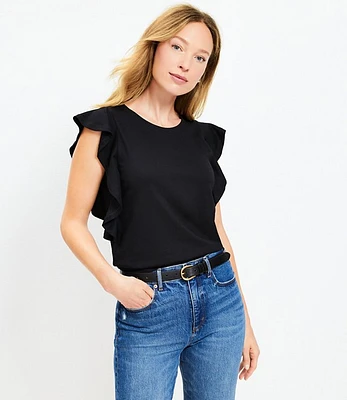 Ruffle Sleeve Top