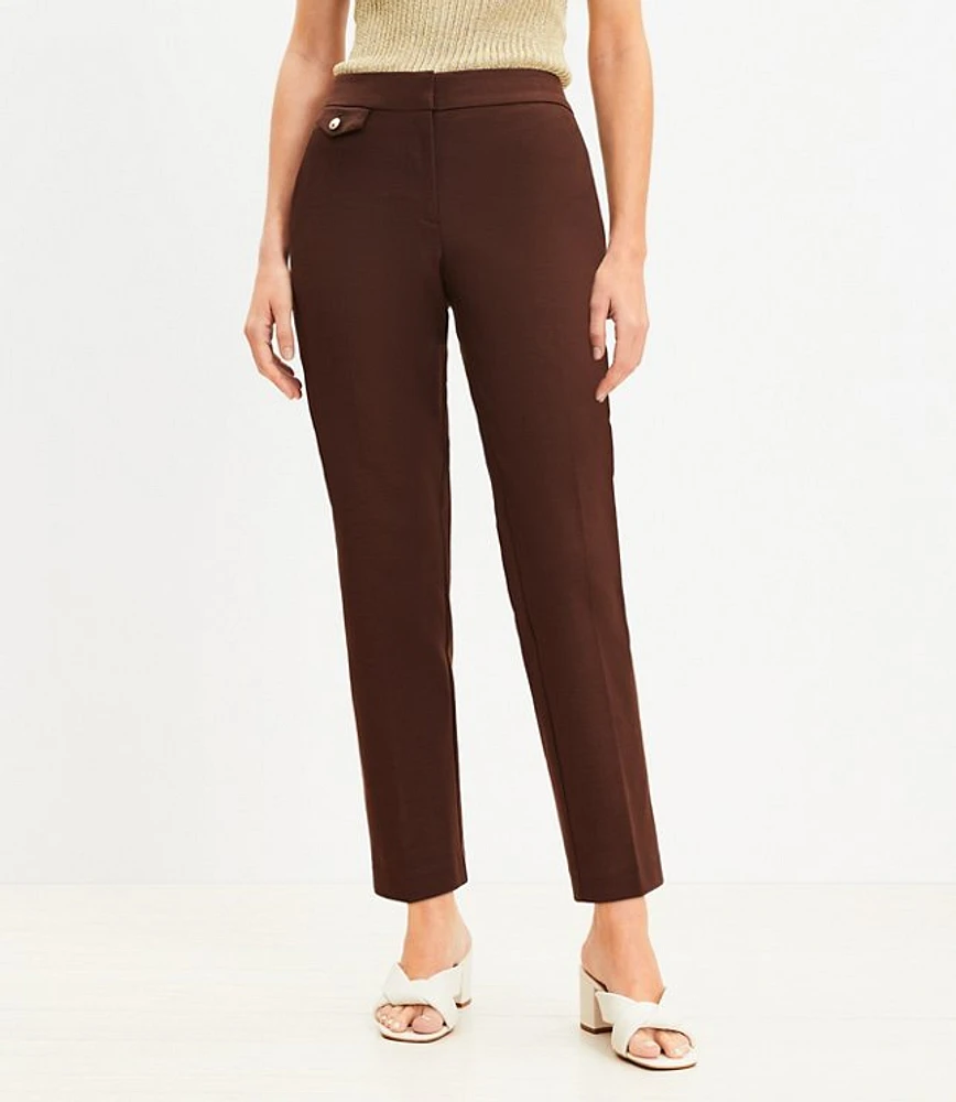 Curvy Coin Pocket Riviera Slim Pants in Doubleweave