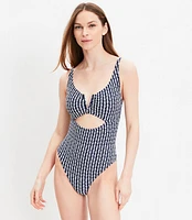 LOFT Beach Fern V Wire One Piece Swimsuit