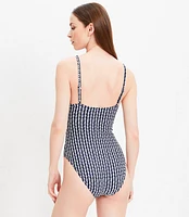 LOFT Beach Fern V Wire One Piece Swimsuit