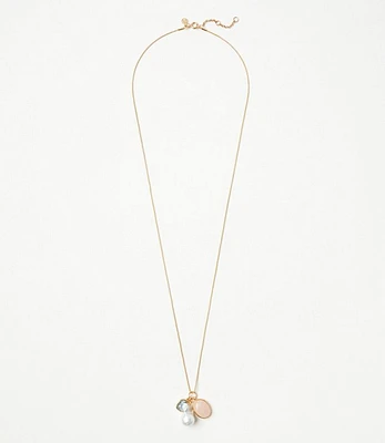 Pearlized Cluster Pendant Necklace