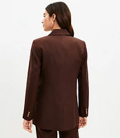 Petite Oversized Fluid Two Button Blazer