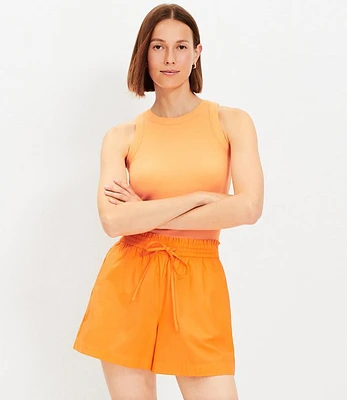 Petite Pull On Shorts Poplin