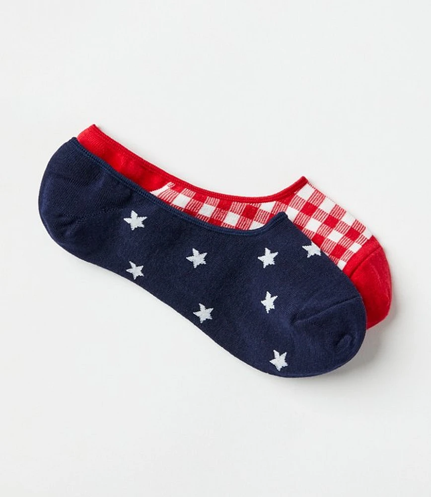 Stars & Gingham No Show Sock Set