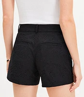 Curvy Riviera Shorts Palm Eyelet