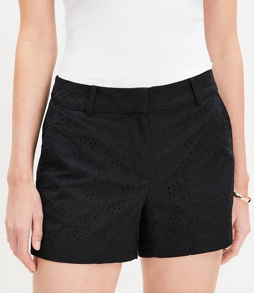 Curvy Riviera Shorts Palm Eyelet