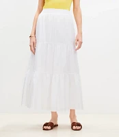 Petite Tiered Maxi Skirt