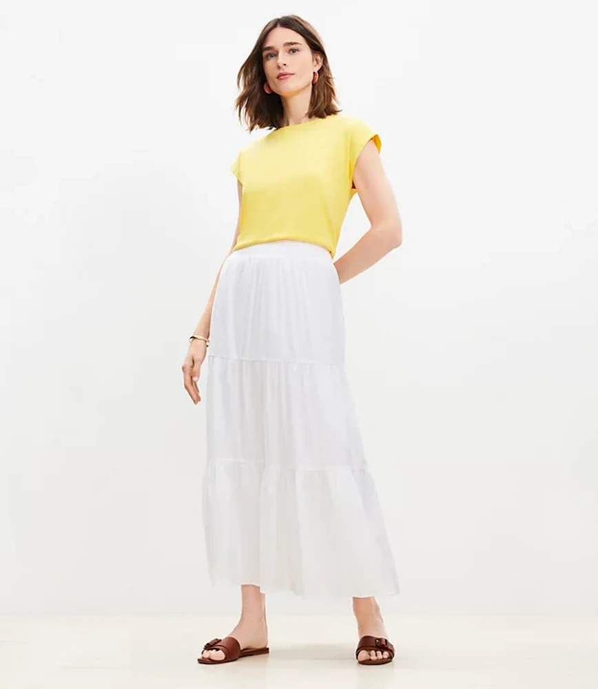 Petite Tiered Maxi Skirt