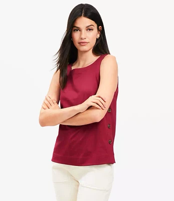 Petite Side Button Tank Top