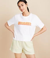 Lou & Grey Summer Cropped Soft Slub Tee