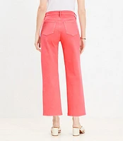 High Rise Wide Leg Crop Jeans Fresh Guava