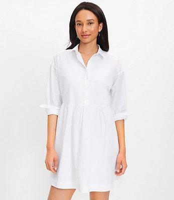 Poplin Swing Shirtdress